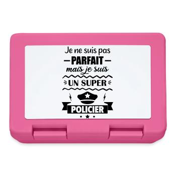 Pas parfait mais super policier - Boîte à goûter - rose - Devant