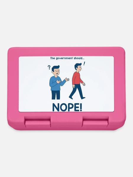 Karikatur: Regierung ablehnen - Brotdose - Pink