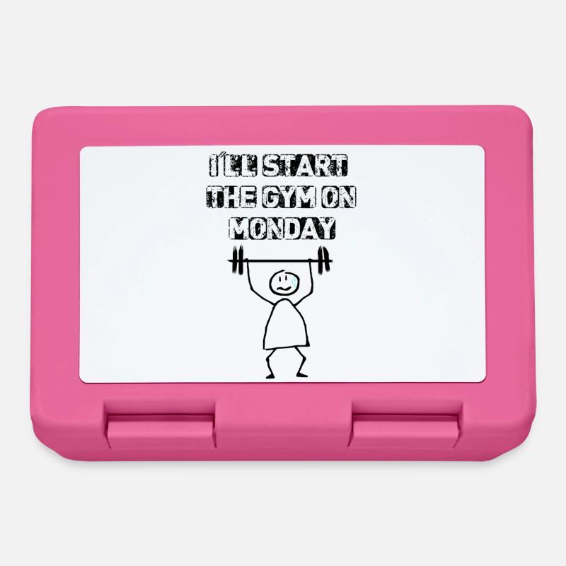 I’ll start the gym on Monday - Lunchbox - pink