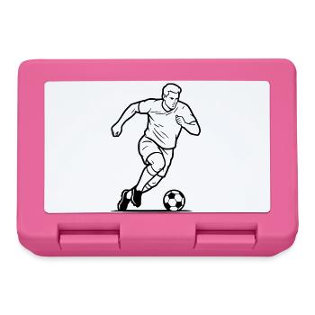 Fußball Spieler Schuss Torjäger Vektor - Brotdose - Pink - Vorne
