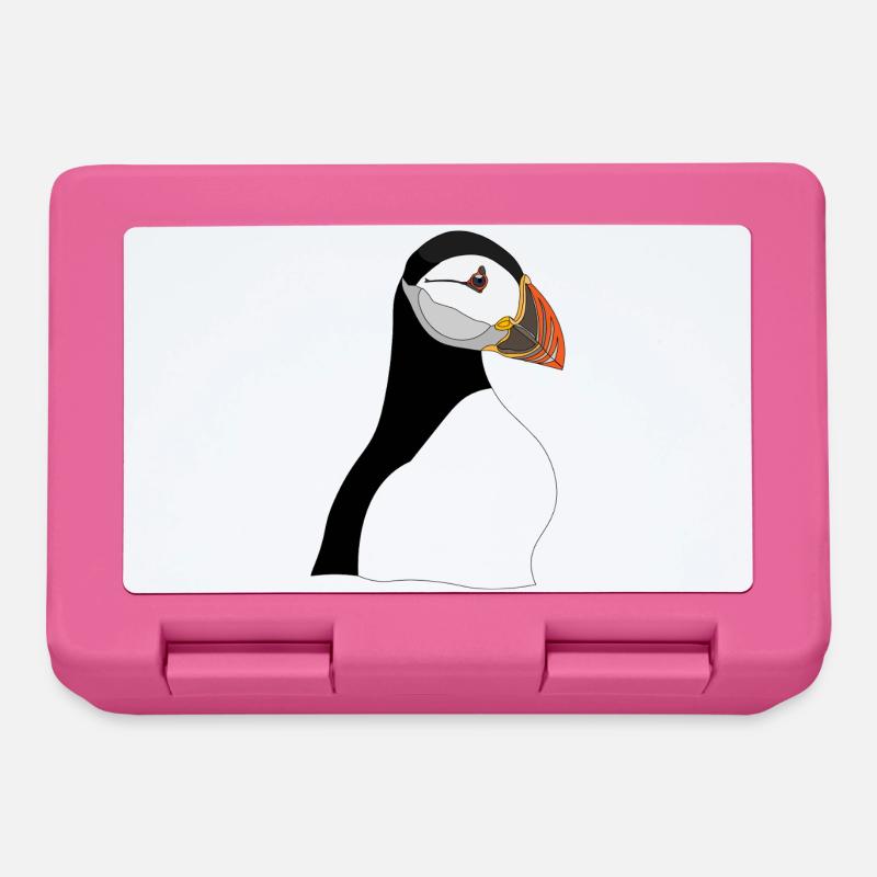 Empreinte de tête de macareux - Boîte à goûter - rose