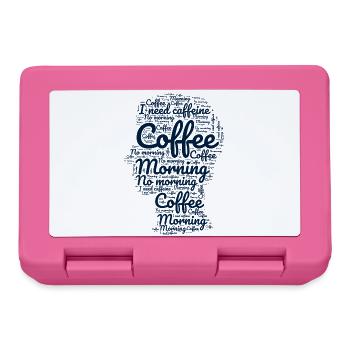 The heart of coffee: morning typography - Lunchbox - pink - Front