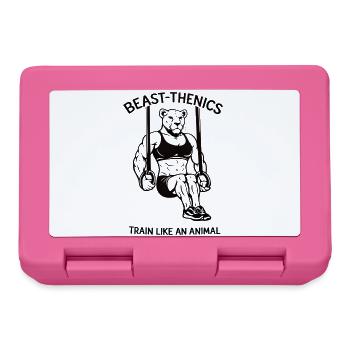 Train like a beast - Löwin - Fitness - Workout - Lunchbox - pink - Front