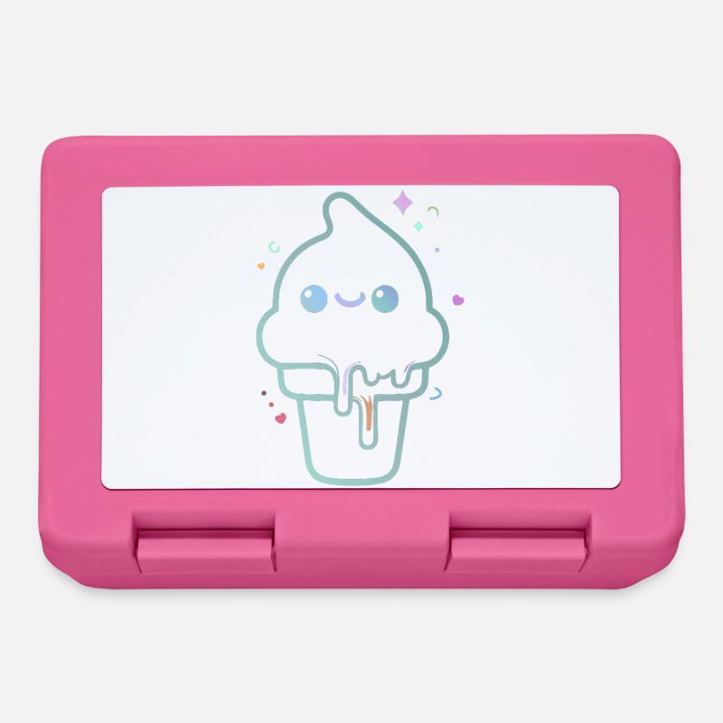 Kawaii-pastellfarbenes schimmerndes Eis - Brotdose - Pink