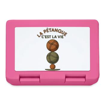 La pétanque c'est la vie - Boîte à goûter - rose - Devant