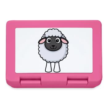 Design de câlins moutons poillés - Boîte à goûter - rose - Devant