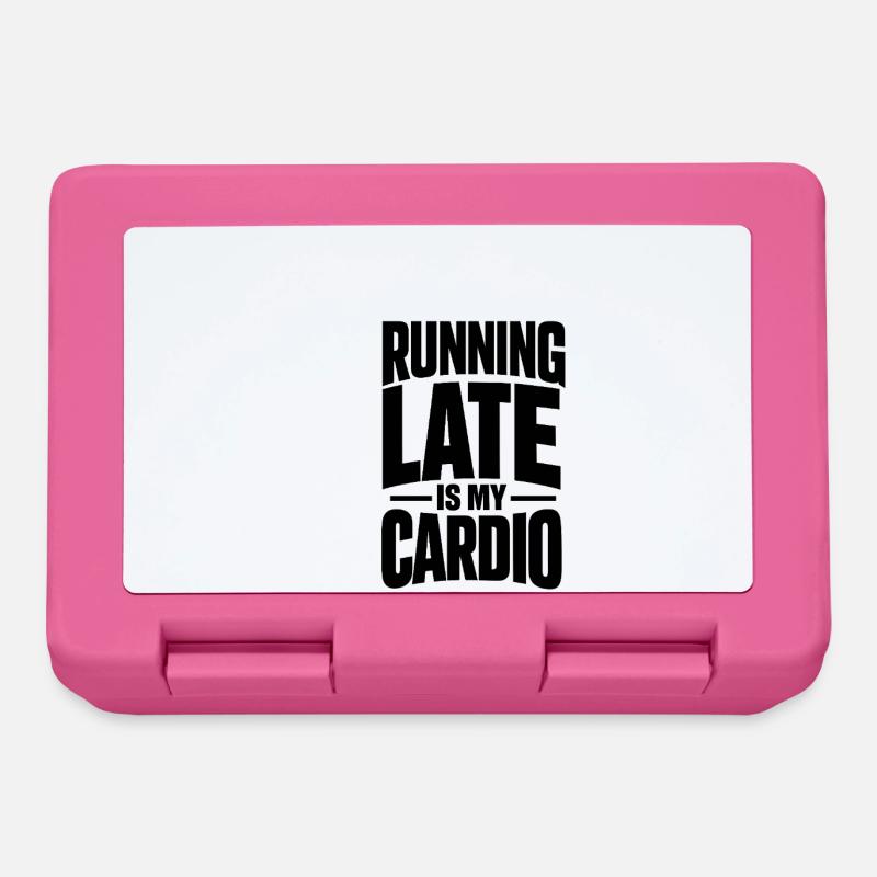 Être en retard est mon cardio - Boîte à goûter - rose