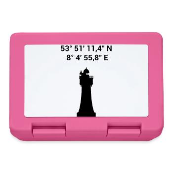 Red Sand Lighthouse - Maritime North Sea Baltic Sea - Lunchbox - pink - Front
