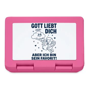 Gott liebt dich Favorit Engel Humor - Brotdose - Pink - Vorne