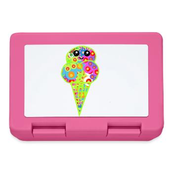 Retro Eis Vintage Kinder Kind 60er  - Lunchbox - pink - Front