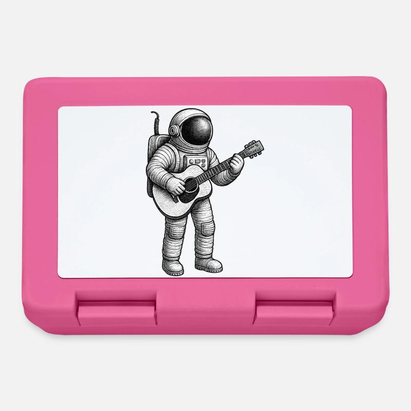 Sketch de guitare d’astronaute - Boîte à goûter - rose
