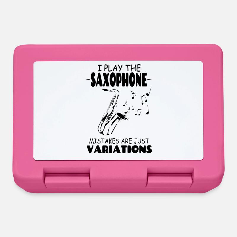 Je joue du saxophone, les erreurs ne sont que des variations - Boîte à goûter - rose