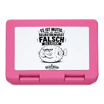 Es ist mutig, so selbstbewusst falsch zu liegen - Brotdose - Pink - Vorne