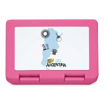 100% Argentina - Brotdose - Pink - Vorne