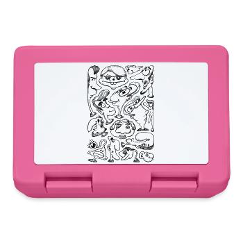 Cartoon Faces - Lunchbox - pink - Front