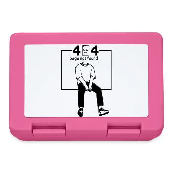 Geek-Humor – Fehler 404 - Brotdose - Pink - Vorne