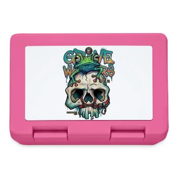 Grave Walkers Frog Skull Graffiti Streetwear Art - Lunchbox - pink - Front