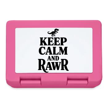 Keep Calm And Rawr - Lunchbox - pink - Front