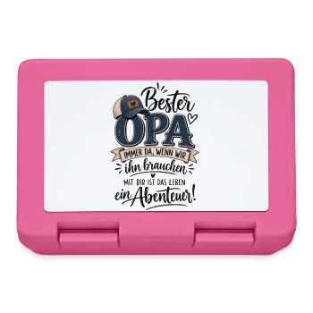 Bester Opa – Immer da, wenn wir ihn brauchen - Brotdose - Pink - Vorne