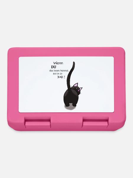 Introvertiert Katzen Motiv - Brotdose - Pink