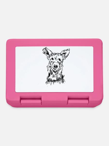 Terrier Berger de Picardie - Brotdose - Pink