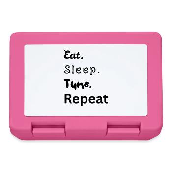Eat. Sleep. Tune. Repeat - Brotdose - Pink - Vorne