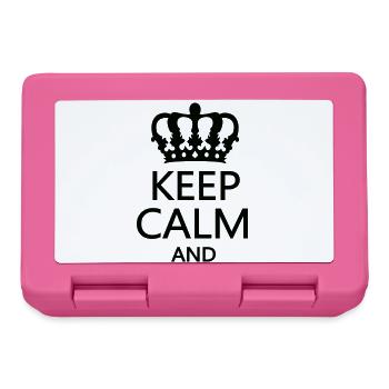 Königskrone Keep Calm Motiv - Brotdose - Pink - Vorne