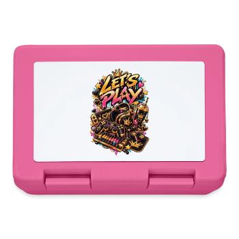 Lass uns spielen Neon Gaming Krone - Brotdose - Pink - Vorne