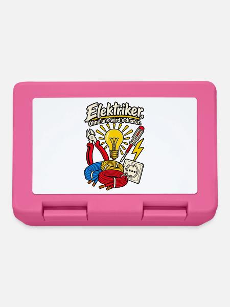 Elektriker Ohne uns wird's duster - Brotdose - Pink