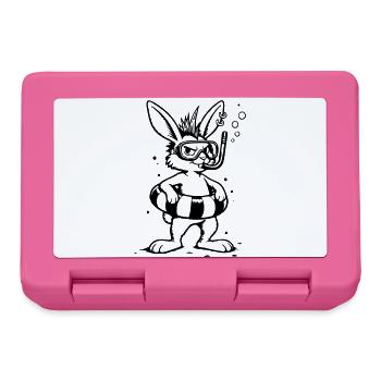 Bunny Punk, der Unterwasser-Forscher (1C) - Brotdose - Pink - Vorne