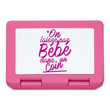 Wir lassen das Baby nicht in der Ecke stehen - Brotdose - Pink - Vorne