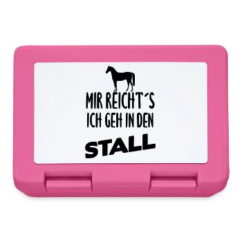 Mir reichts ich geh in den Stall - Brotdose - Pink - Vorne