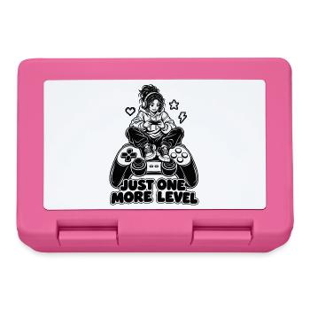 Nur noch ein Level – Gamer auf einem riesigen Controller - Brotdose - Pink - Vorne
