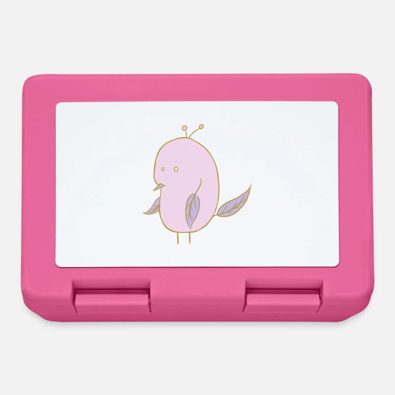Leaves bird - Lunchbox - pink