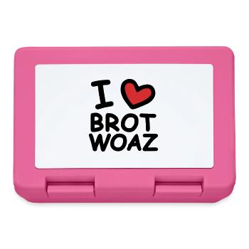 I Love Brotwoaz - Brotdose - Pink - Vorne