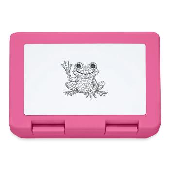 Spitzenfrosch Netzstück Design - Brotdose - Pink - Vorne