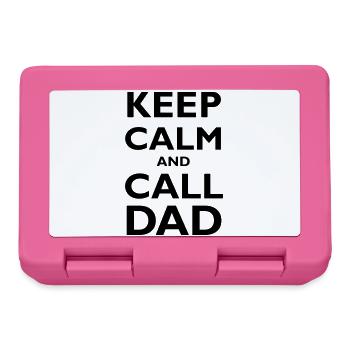 Keep Calm & Call Dad - Brotdose - Pink - Vorne