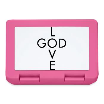 Liebe Gott - Brotdose - Pink - Vorne