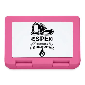 Feuerwehr Respekt Geschenk - Brotdose - Pink - Vorne