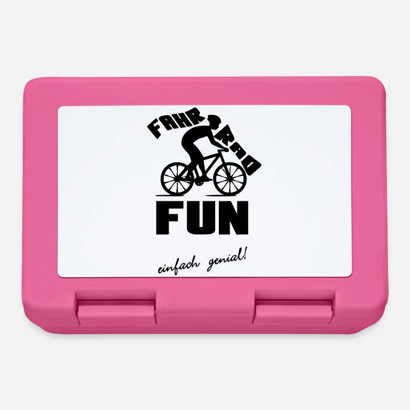 Fahrrad Fun Radfahrer Rad Sport Freizeit Geschenk - Brotdose - Pink