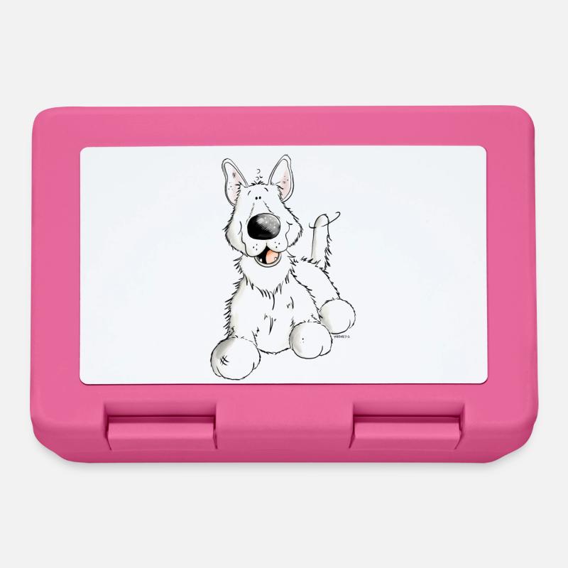 White German Shepherd Dog - Breed - Dogs - Lunchbox - pink
