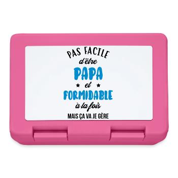 Papa - Fête des Pères - Anniversaire - Bébé - Lunchbox - pink - Front