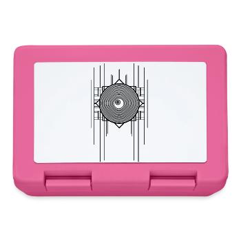 Abstraktes Gemoetrisches Art Deco Ringel Design - Brotdose - Pink - Vorne