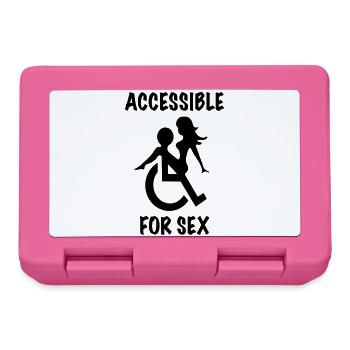 This wheelchair user is accessible for sex * - Lunchbox - pink - Front