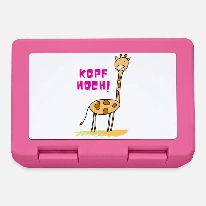 Kopf hoch | Giraffe - Brotdose - Pink