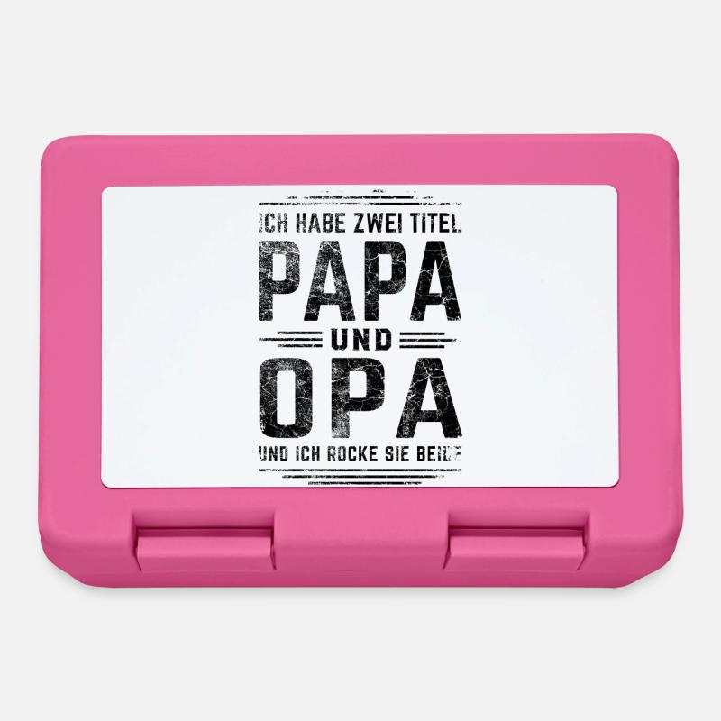 Papa und Opa - ich rocke sie beide - Brotdose - Pink