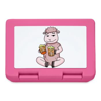 Sheep with beer glasses Beer Drinking alcohol - Lunchbox - pink - Front