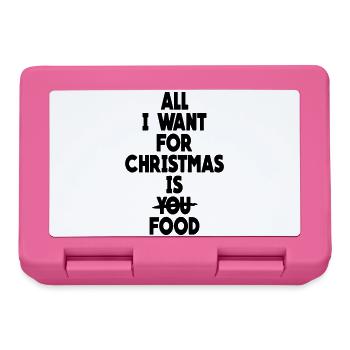 All I want for Christmas is food - Lunchbox - pink - Front