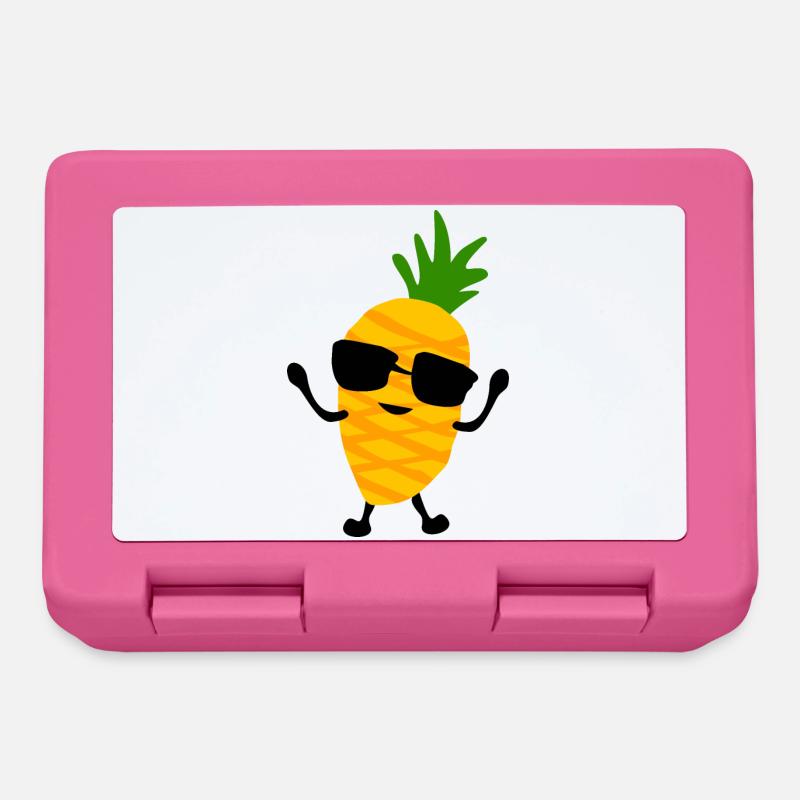 Pineapple with glasses - Brotdose - Pink