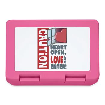 Heart open, love may enter (Valentine's Day) - Lunchbox - pink - Front